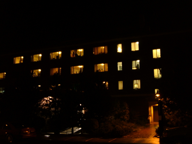 Morgan hall at night