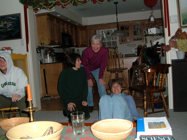 Mel, Paula, Grandma, and Mom